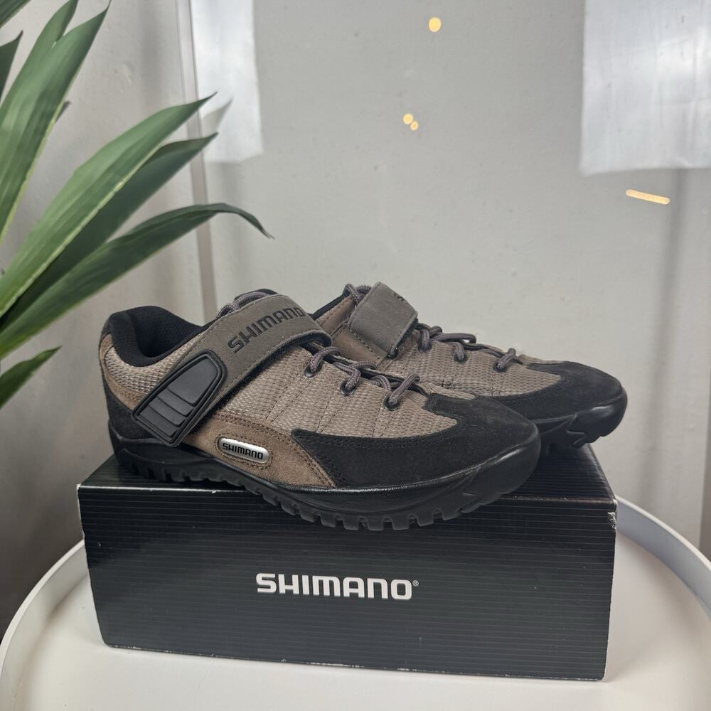 Shimano Womens Cycling Shoes Size 7 EU 40 Brown SPD Clipless Mountain Bike Suede